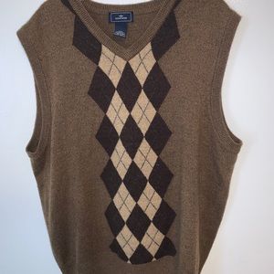 Brown sweater vest